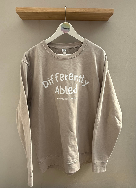 SAMPLE SALE! Adults Size L / Desert Dust - Differently Abled sweatshirt
