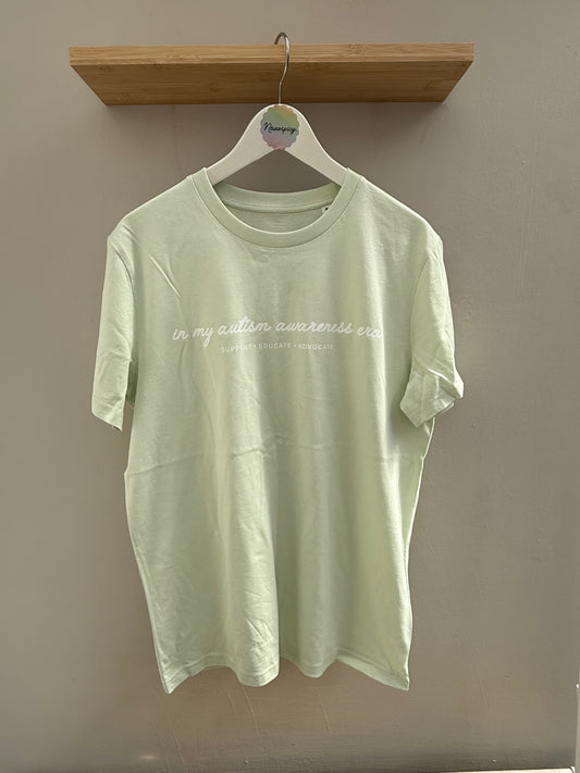 SAMPLE SALE! Adults Size M / Stem Green - Autism Awareness Era fitted style tee