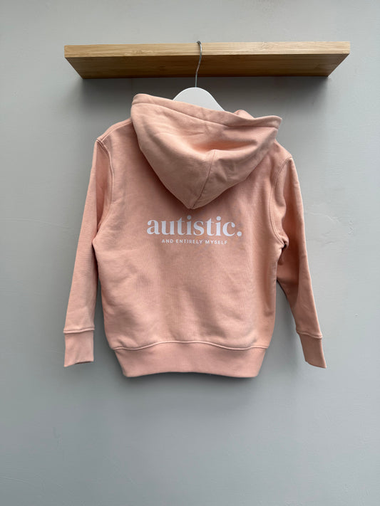 SAMPLE SALE! Kids Size 5-6 / Peach - Autistic ZIP UP hoodie