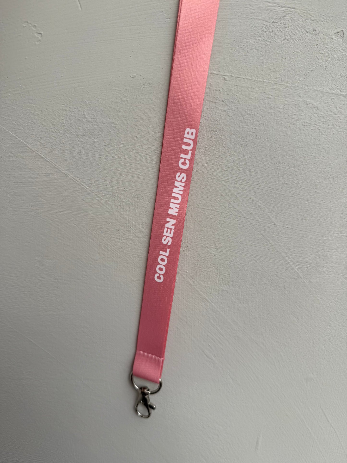 SAMPLE SALE! Misprinted SEN MUM lanyard - Pink