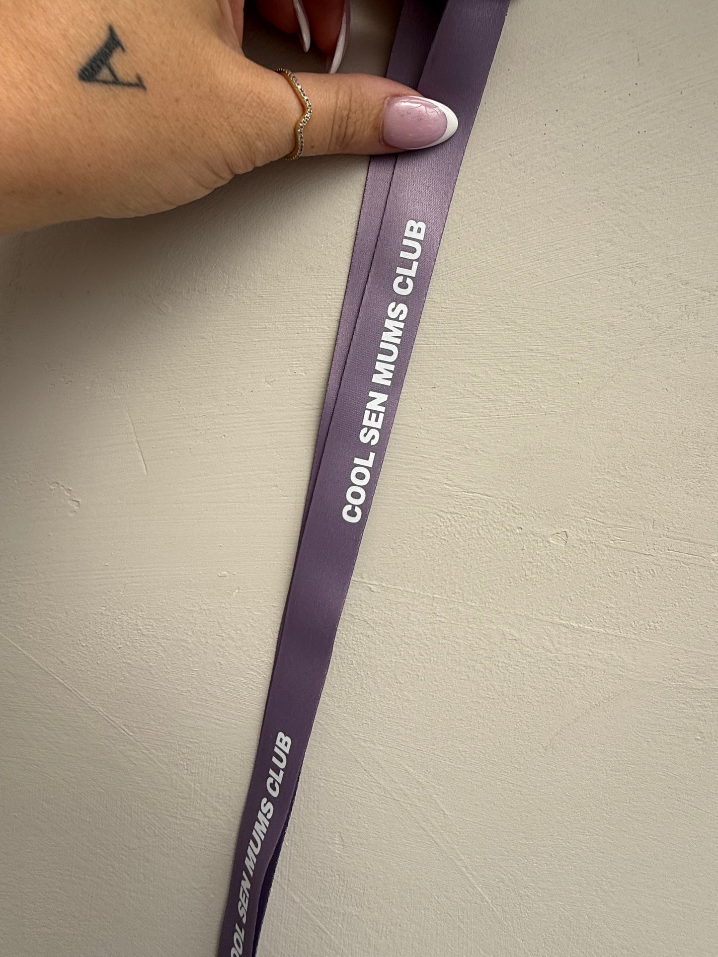 SAMPLE SALE! Misprinted SEN MUM lanyard - Purple